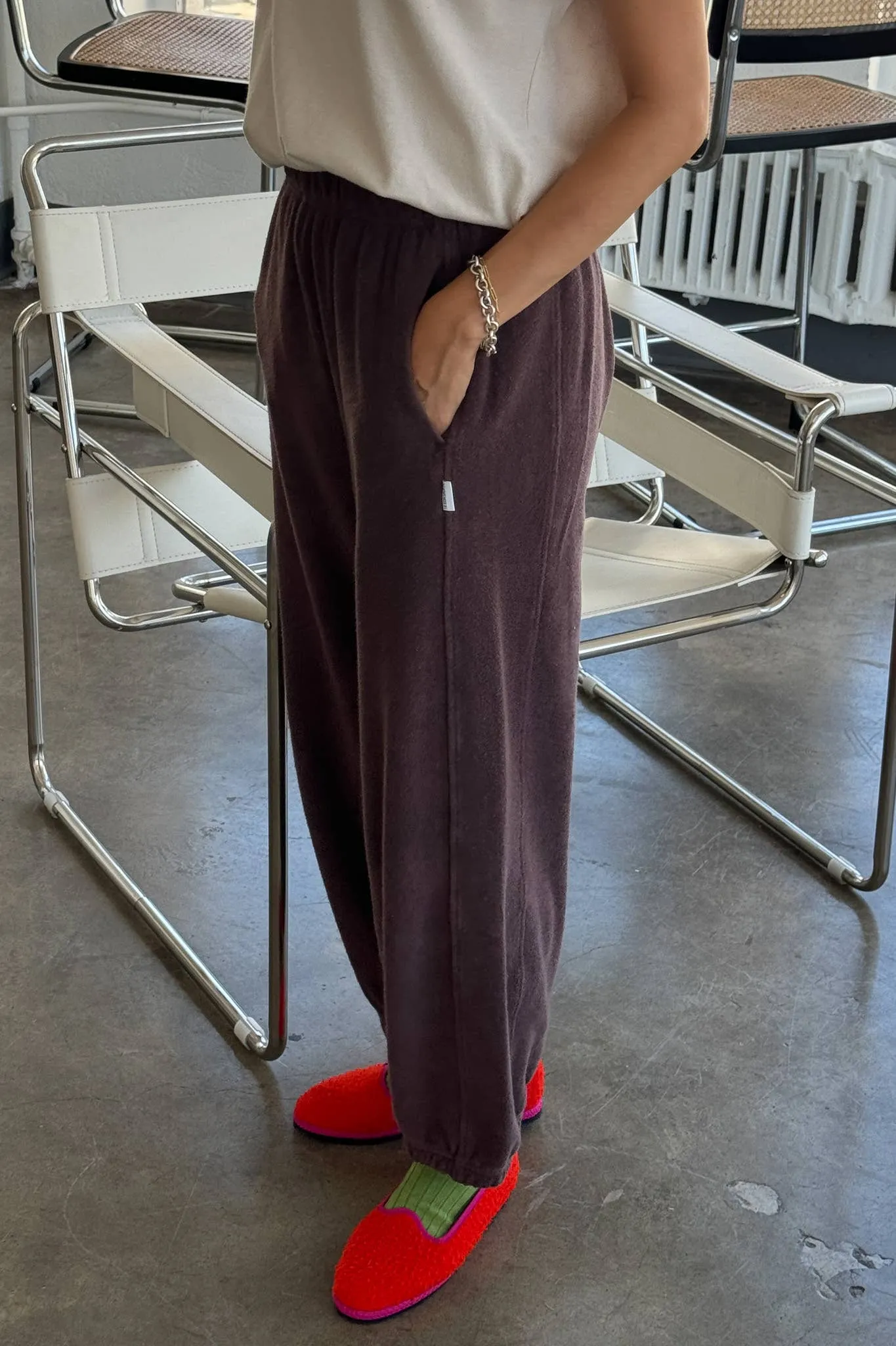 Le Bon Shoppe | Cotton Terry Balloon Pants - Chocolate sold by Fort product image thumbnail 4