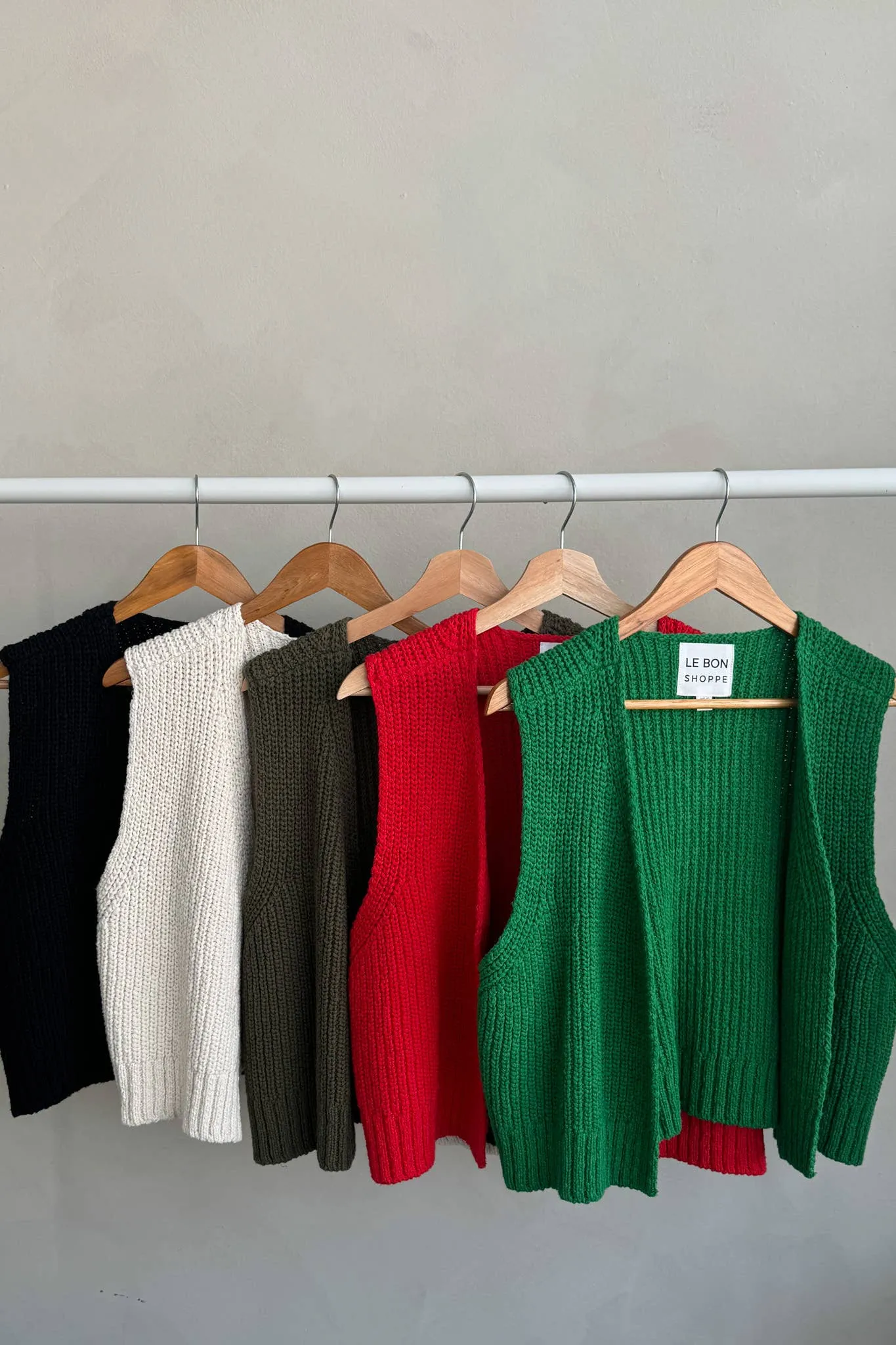 Le Bon Shoppe | Granny Cotton Sweater Vest - Olive sold by Fort product image thumbnail 4