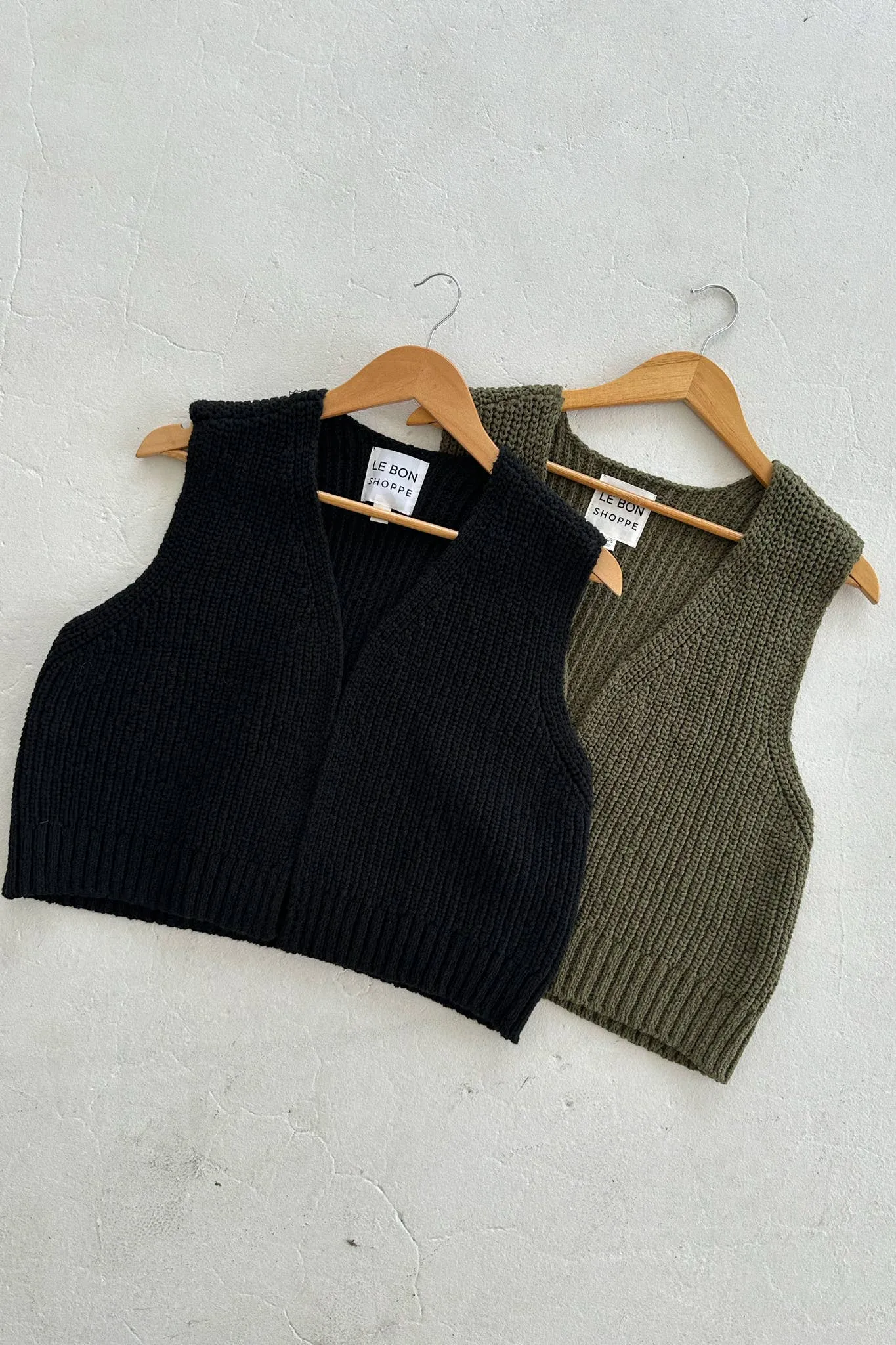 Le Bon Shoppe | Granny Cotton Sweater Vest - Black sold by Fort