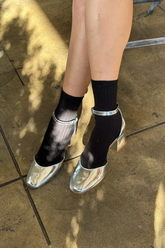 Le Bon Shoppe | Cotton Rib Her Socks - True Black sold by Fort
