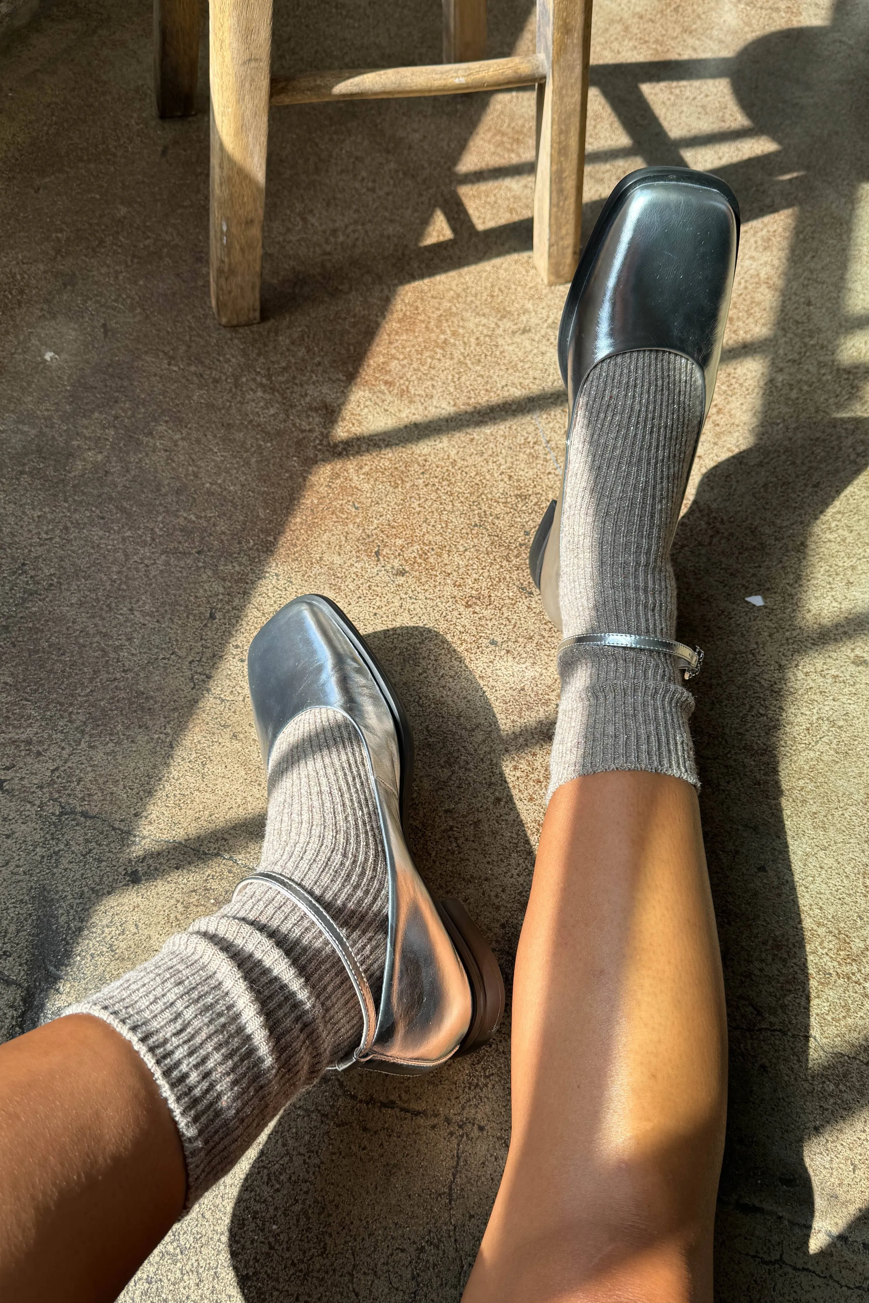 Le Bon Shoppe | Winter Sparkle Socks - Champagne sold by Fort