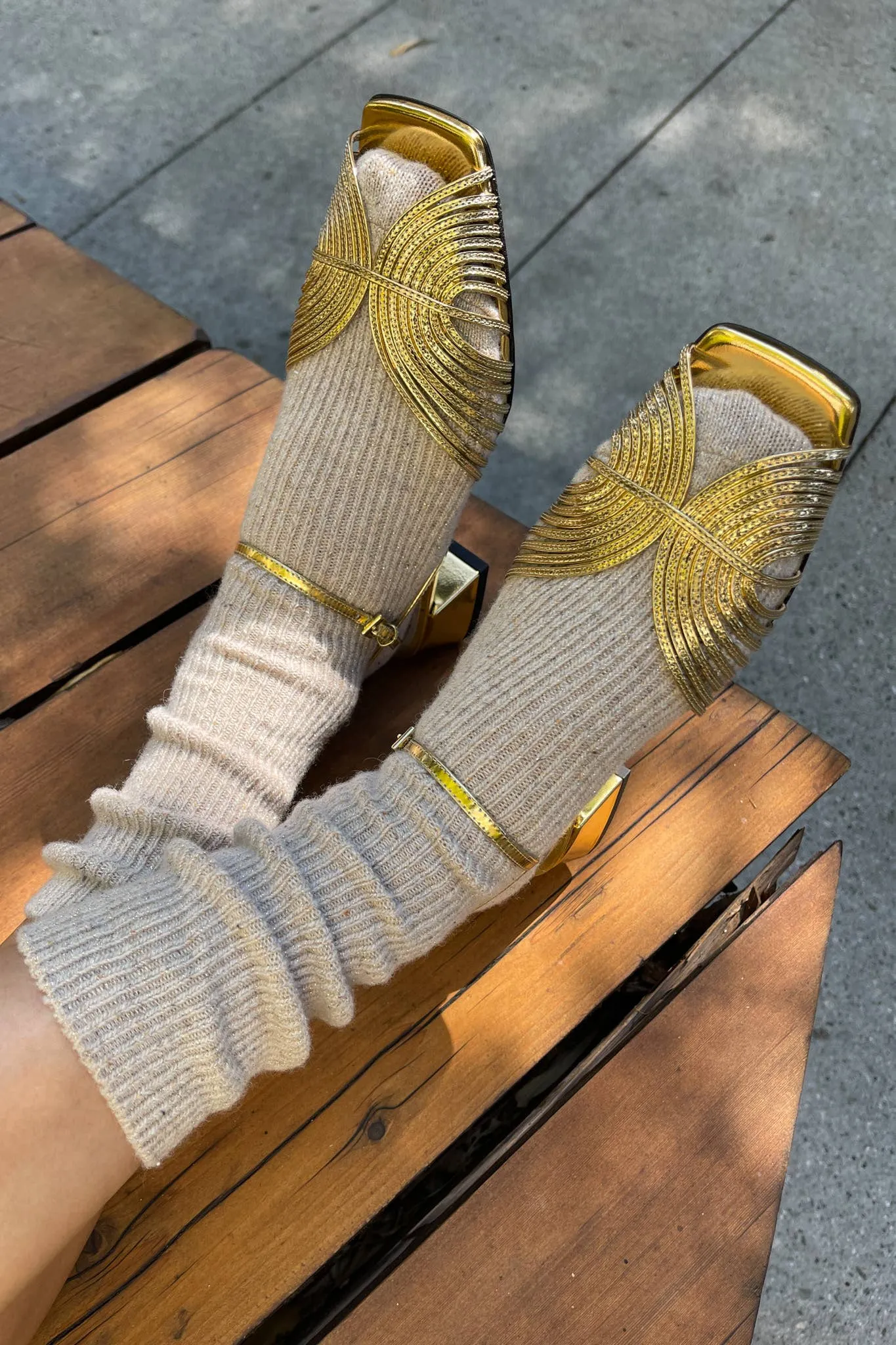 Le Bon Shoppe | Winter Sparkle Socks - Champagne sold by Fort product image thumbnail 2