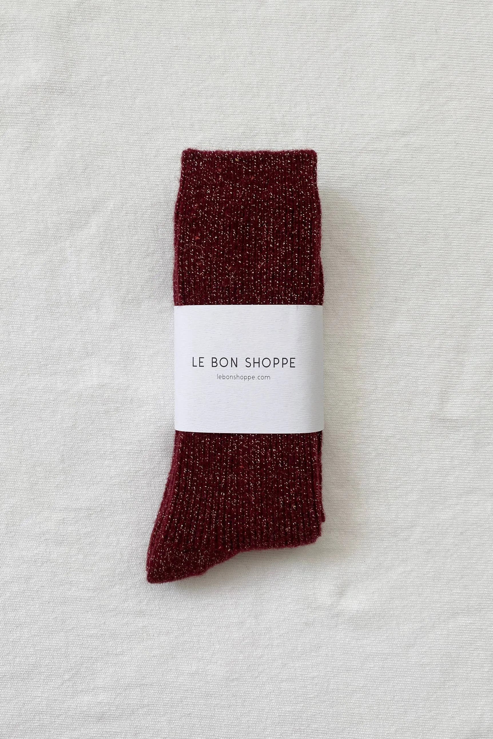 Le Bon Shoppe | Winter Sparkle Socks - Wine sold by Fort product image thumbnail 2