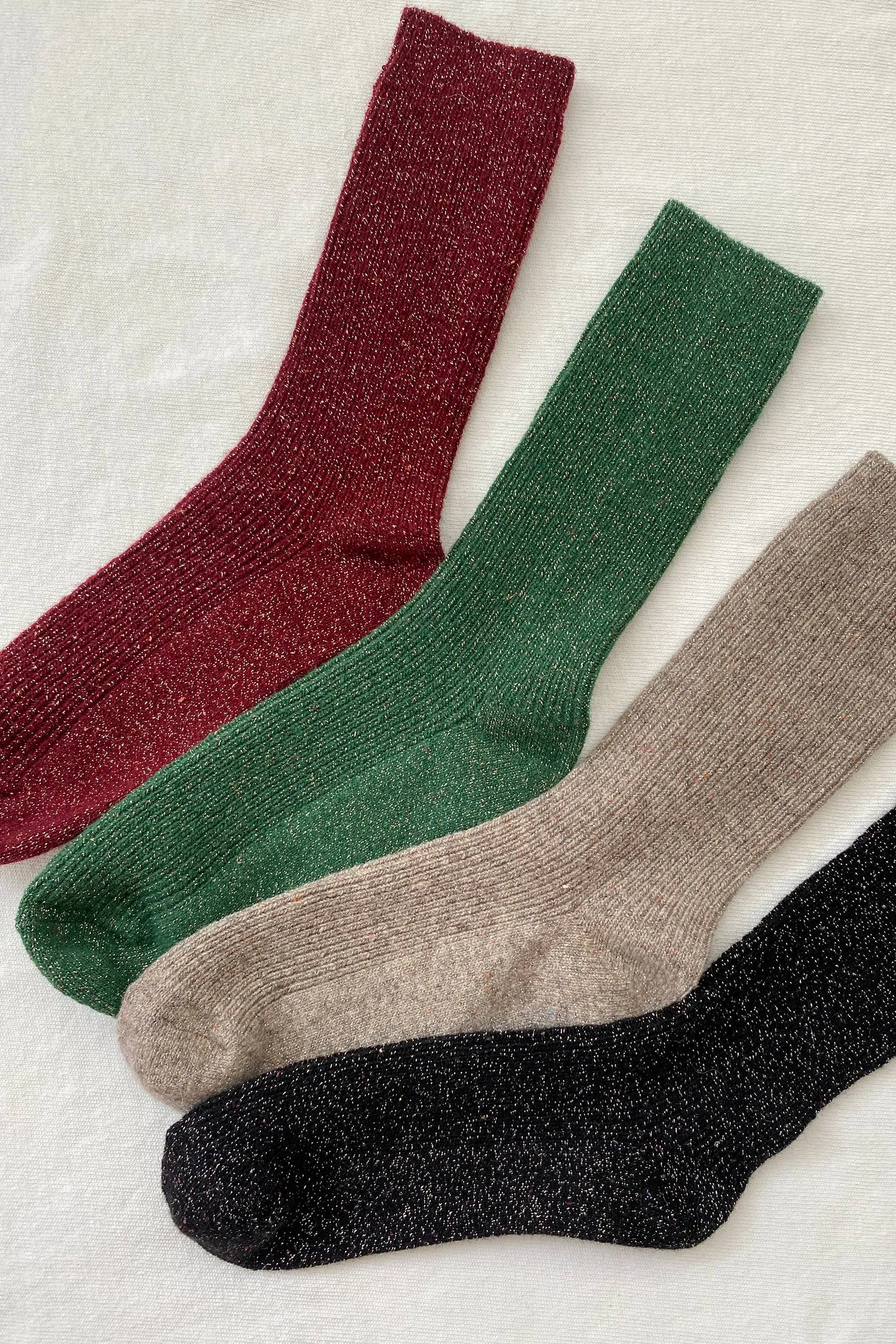 Le Bon Shoppe | Winter Sparkle Socks - Wine sold by Fort product image thumbnail 4