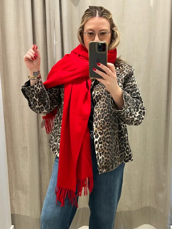 Naïf | Wes Merino Scarf - Red sold by Fort