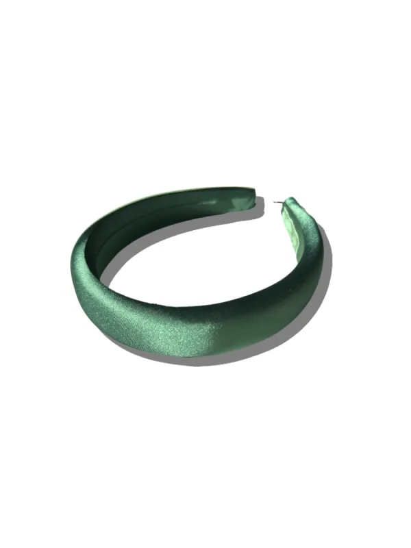 Solar Eclipse | The Perfect Satin Headband - Emerald sold by Fort