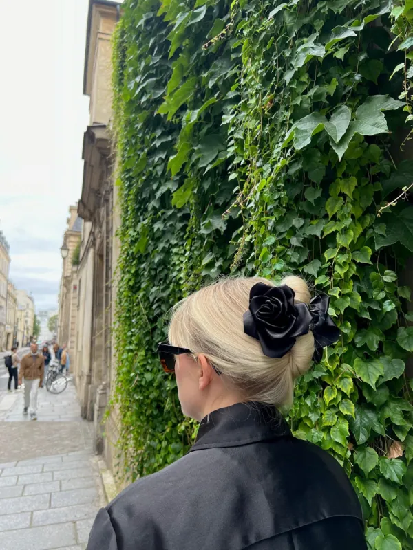 Solar Eclipse | Handmade Satin Rose Claw - Black sold by Fort