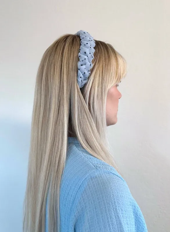 Solar Eclipse | Handmade Organza Braided Headband - Blue Spot sold by Fort