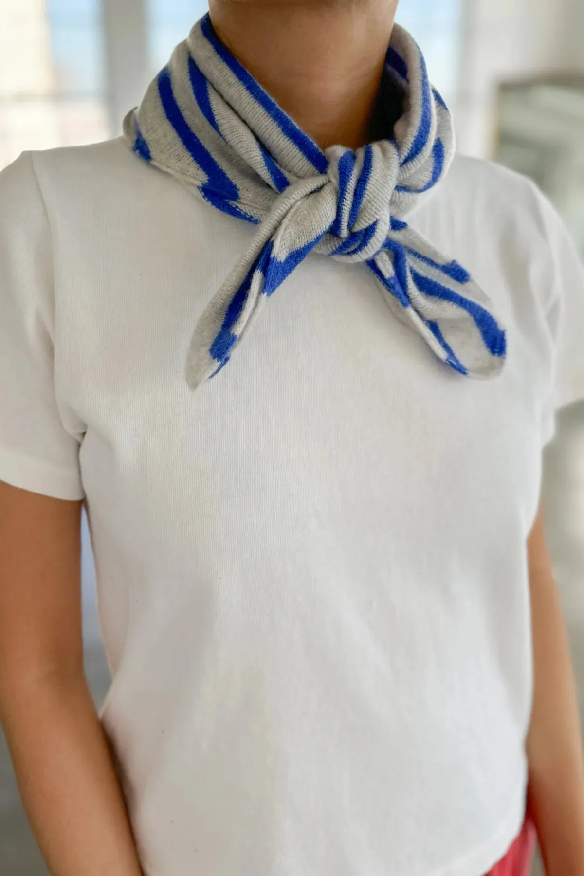 Le Bon Shoppe | Cashmere Bandana - Blue Stripe sold by Fort