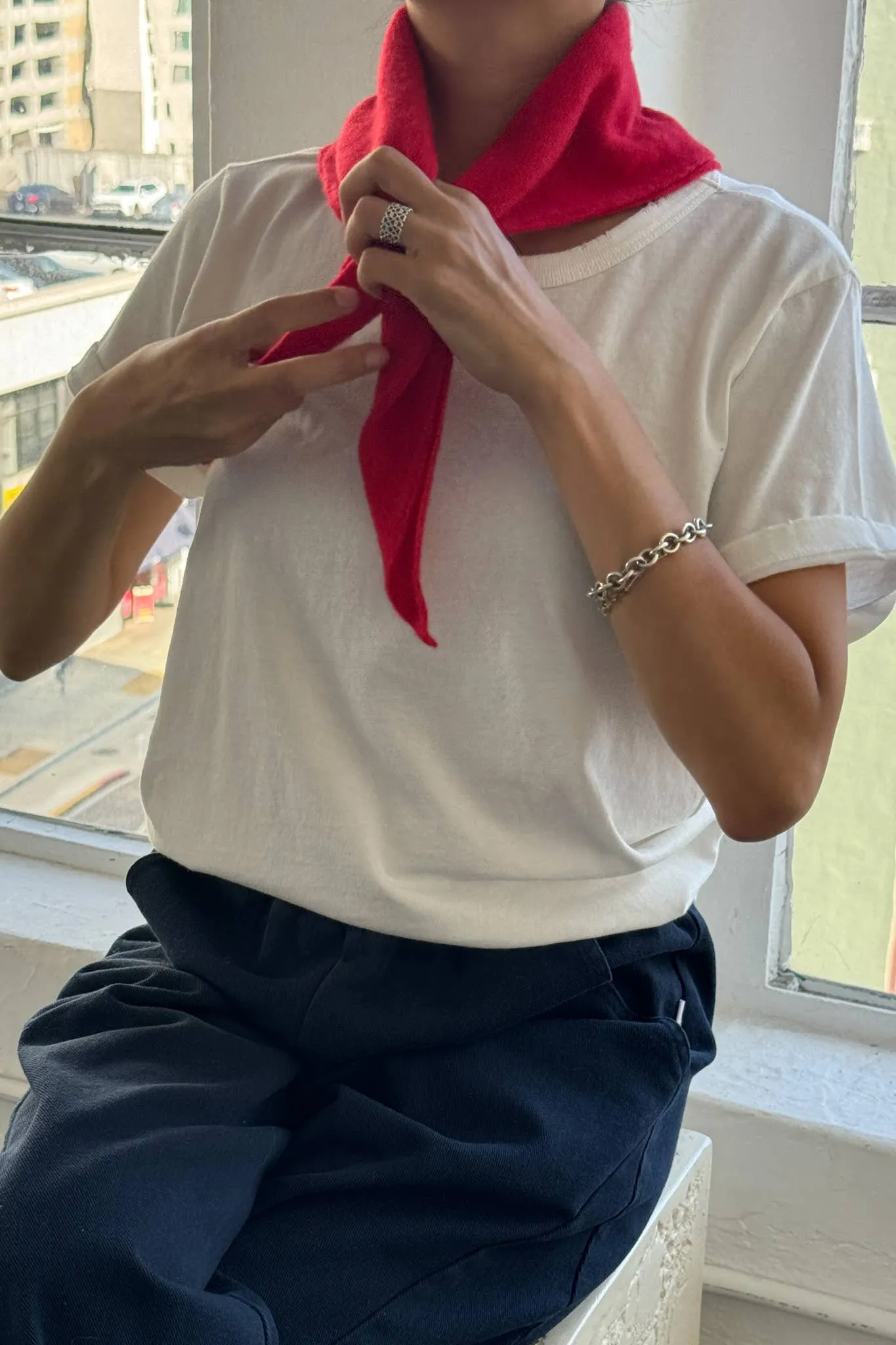 Le Bon Shoppe | Cashmere Bandana - Blue sold by Fort product image thumbnail 2