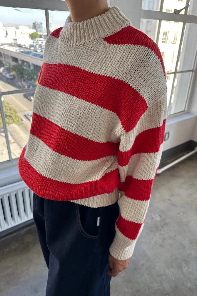 Le Bon Shoppe | Zoe Cotton Sweater - Red Stripe sold by Fort product image thumbnail 2