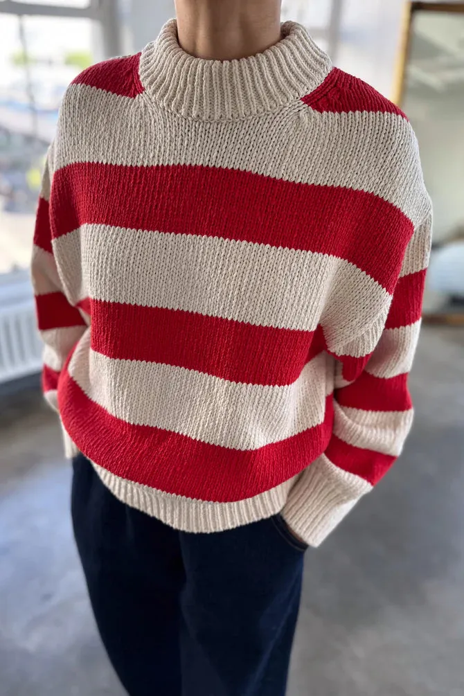 Le Bon Shoppe | Zoe Cotton Sweater - Red Stripe sold by Fort