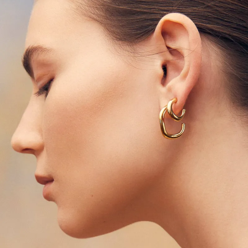 BIKO | Rio Hoops Medium - Gold sold by Fort