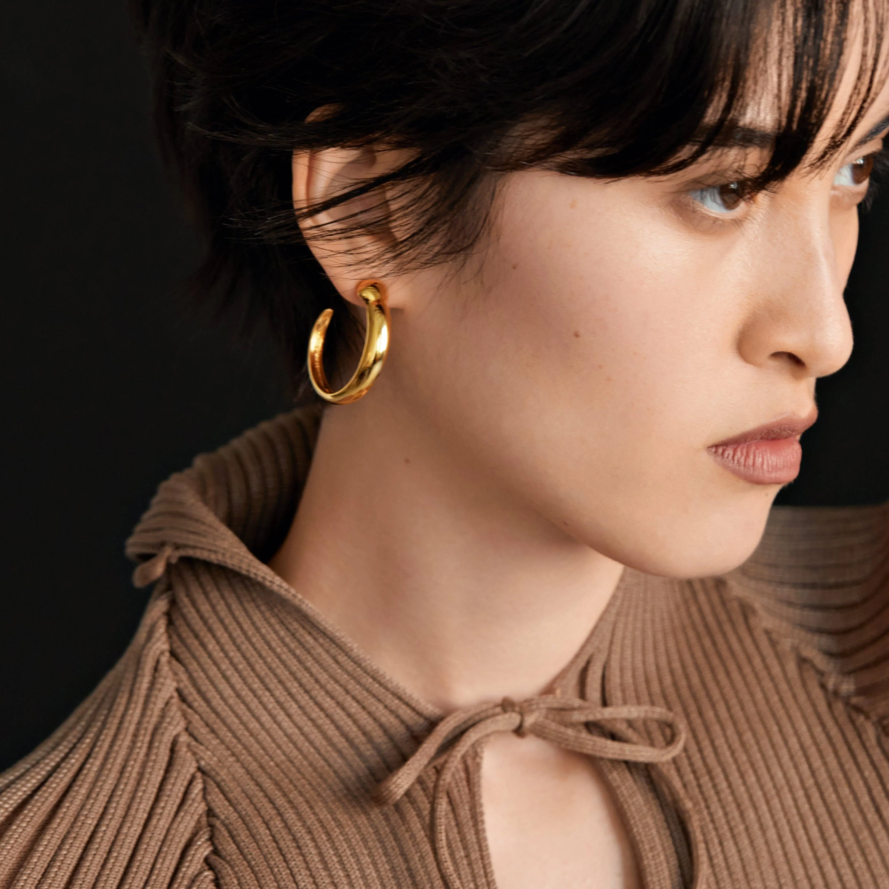 BIKO | Maso Hoops Large - Gold sold by Fort