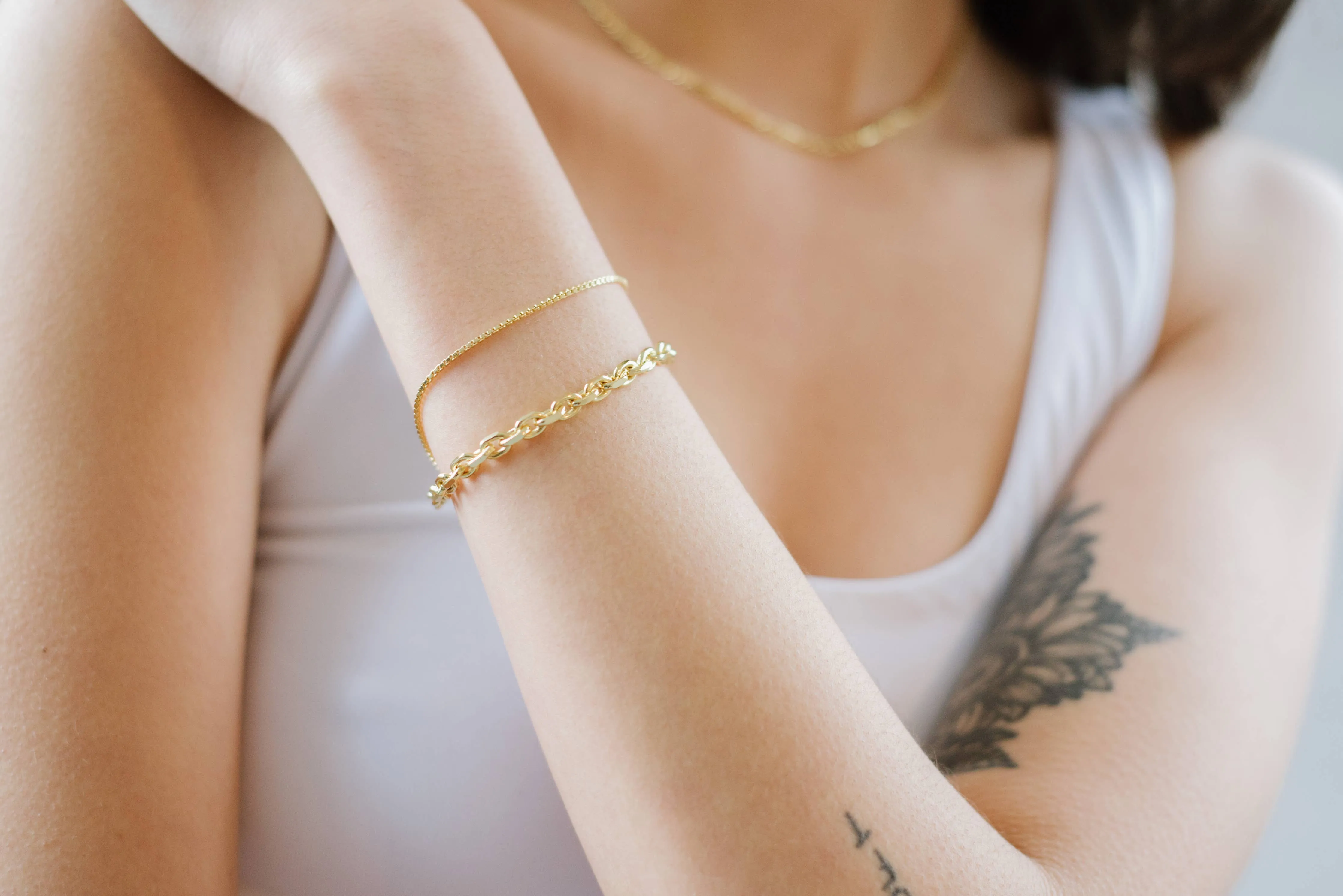 Kara Yoo | Thin Box Bracelet - Gold sold by Fort product image thumbnail 5