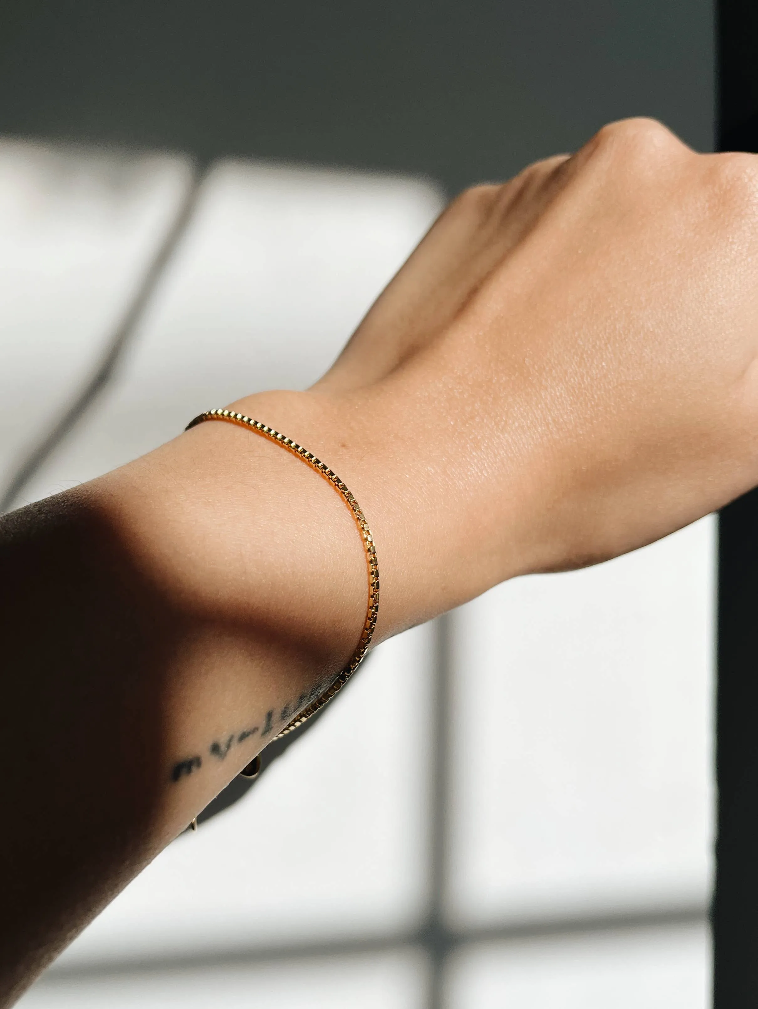 Kara Yoo | Thin Box Bracelet - Gold sold by Fort product image thumbnail 2