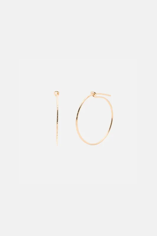 Kara Yoo | Pull-Me-Through Small Hoops - Yellow Gold sold by Fort