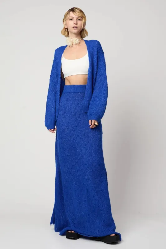 Atelier Delphine | Cora Cardi in Suri Alpaca - Blue sold by Fort