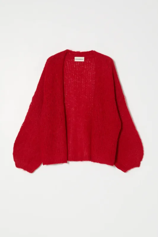 Atelier Delphine | Cora Cardi in Suri Alpaca - Red sold by Fort