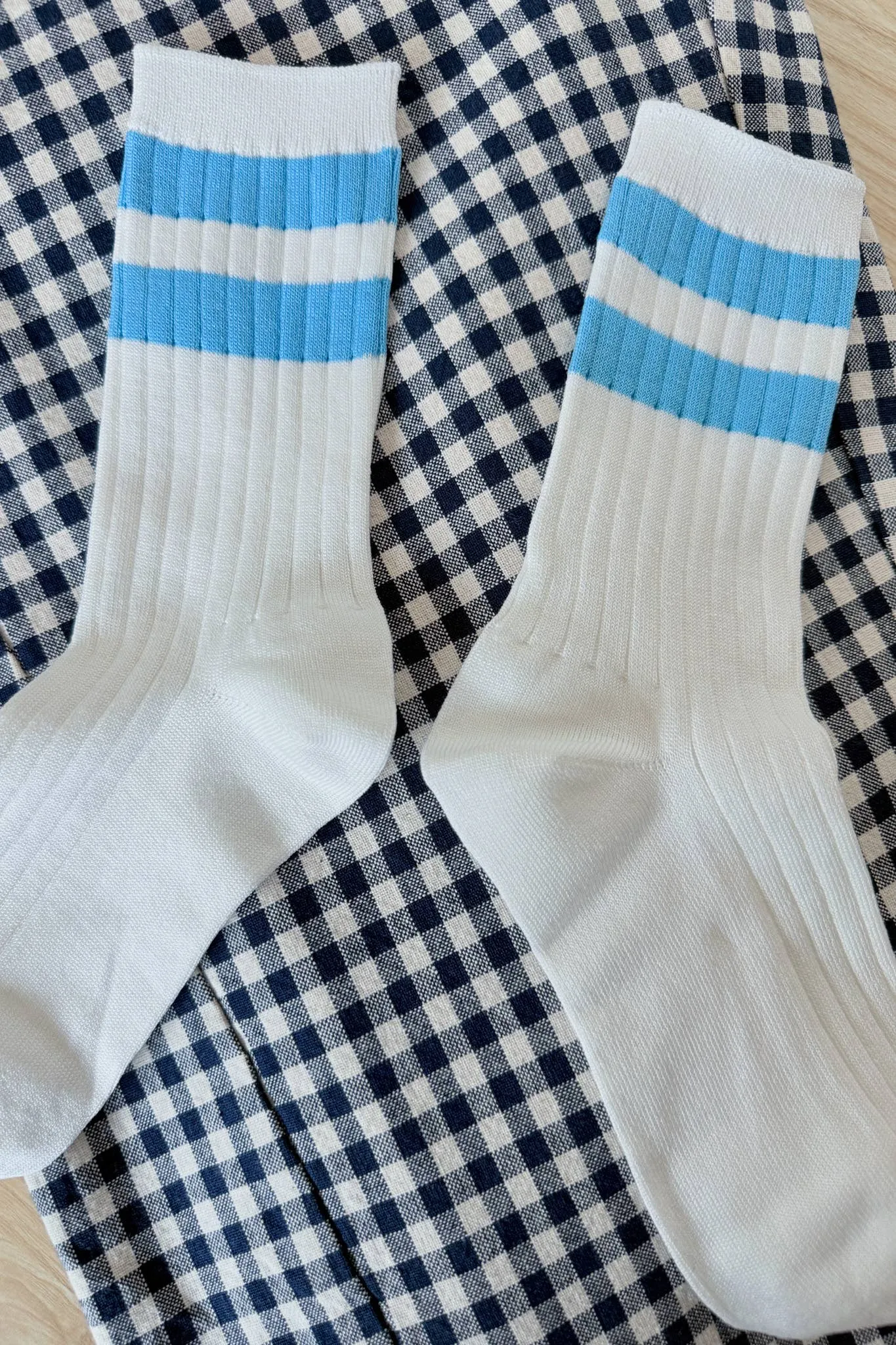 Le Bon Shoppe | Her Socks Varsity - Blue Stripe sold by Fort product image thumbnail 2