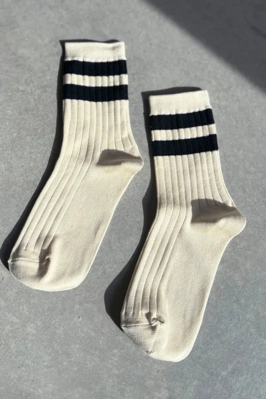 Le Bon Shoppe | Her Socks Varsity - Black Stripe sold by Fort