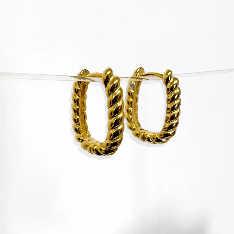 Love Local Jewelry | Brooklyn Twist Hoops 20mm - Gold sold by Fort