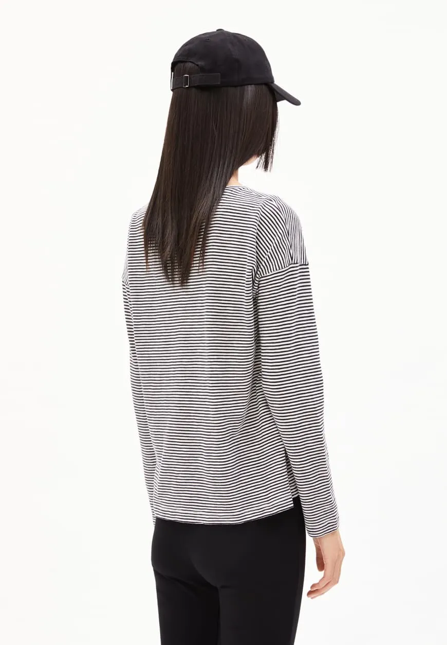 Armed Angels | Xianaa Lovely Stripes Longsleeve - Black/Oatmilk sold by Fort product image thumbnail 3