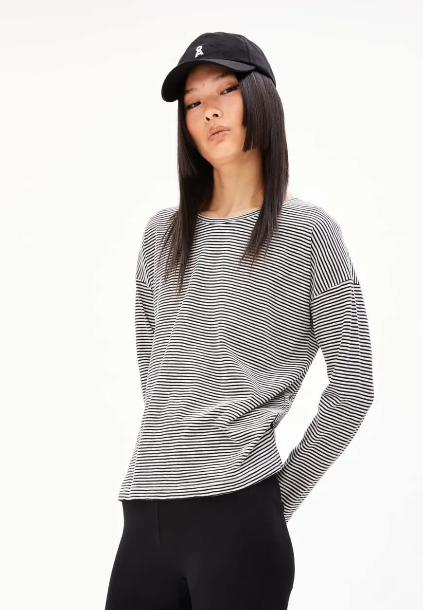 Armed Angels | Xianaa Lovely Stripes Longsleeve - Black/Oatmilk sold by Fort product image thumbnail 2