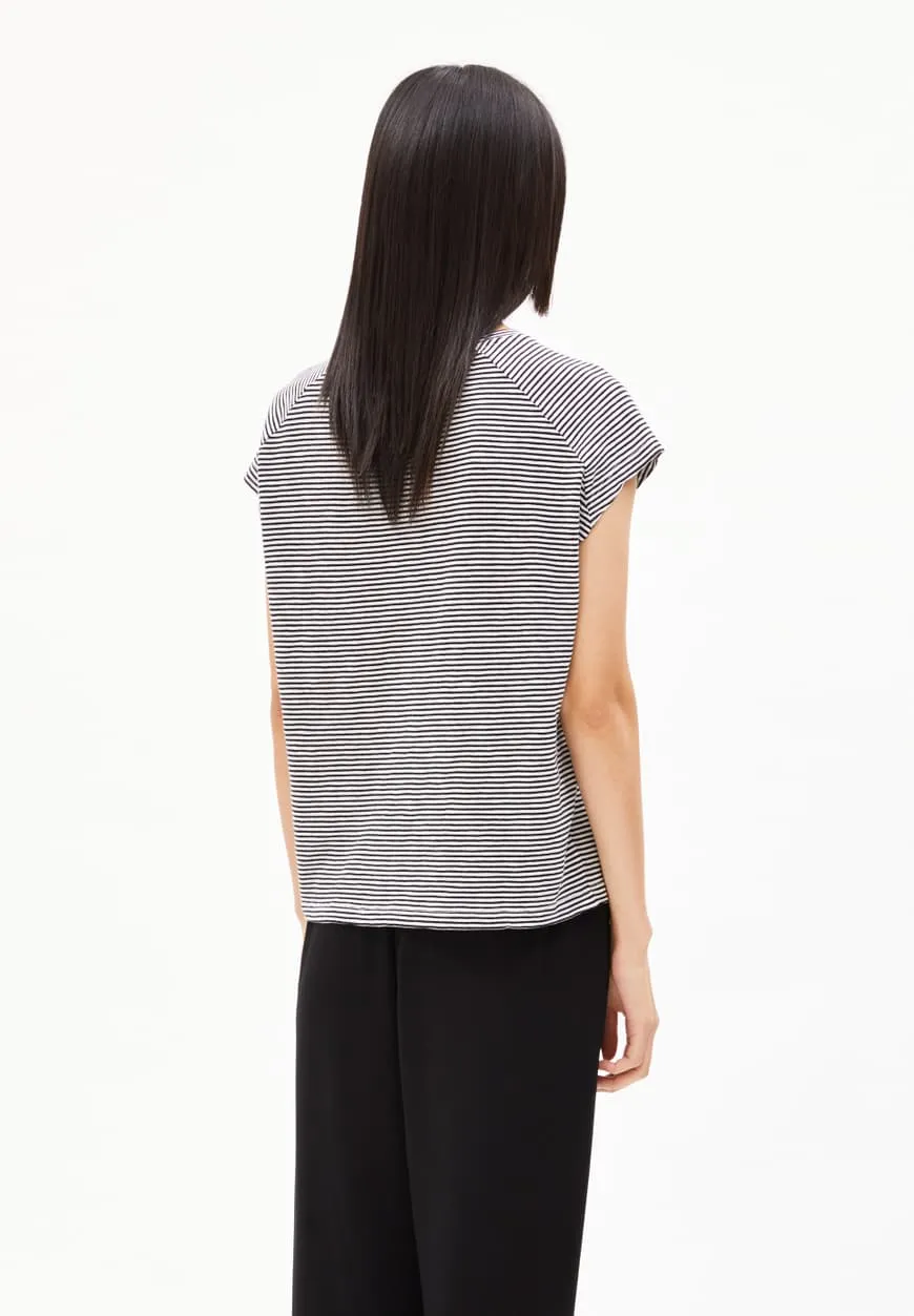 Armed Angels | Oneliaa Lovely Stripes Tee - Black/Oatmilk sold by Fort product image thumbnail 2