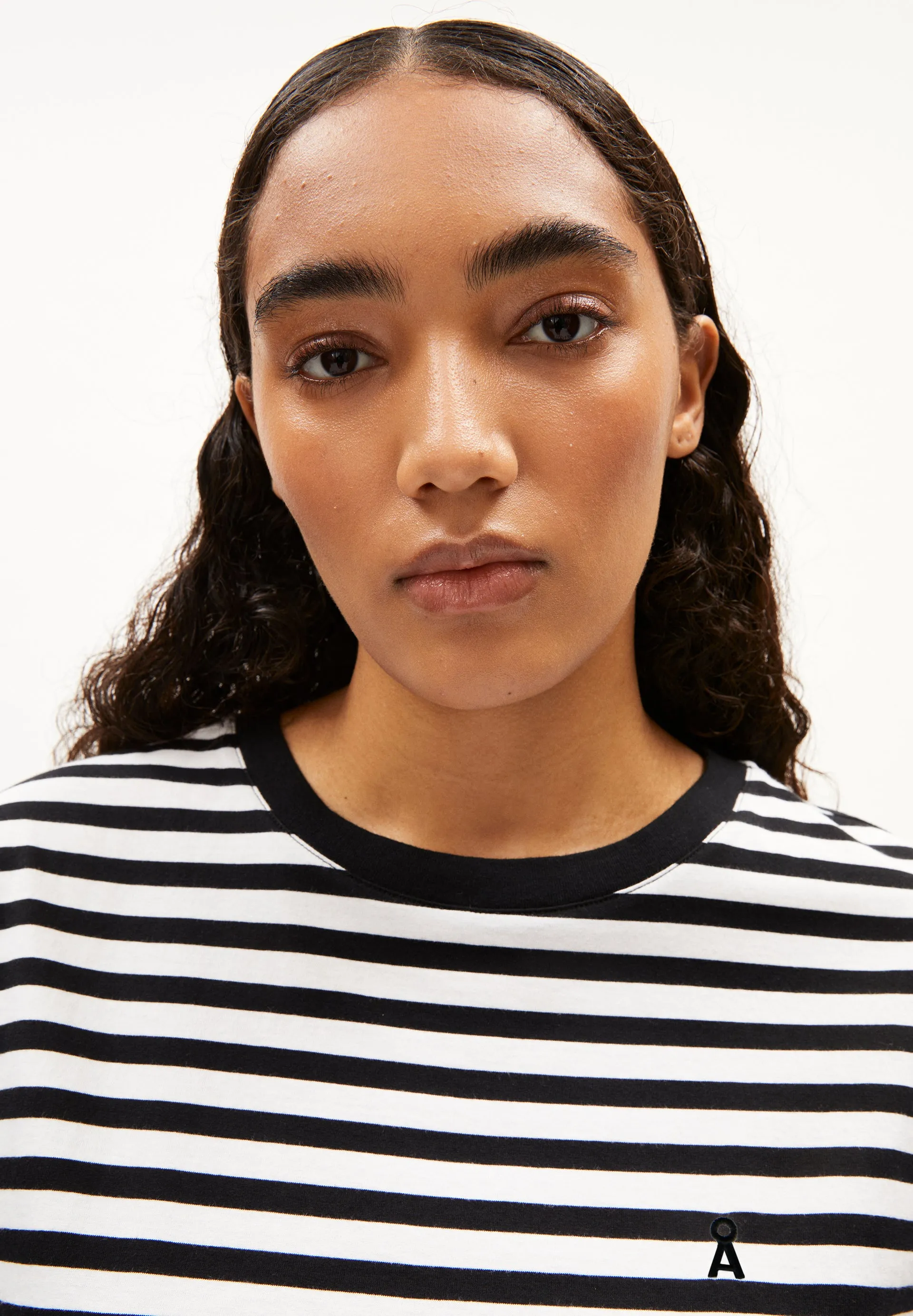 Armed Angels | Idaara Stripes Tee - White/Black sold by Fort product image thumbnail 5