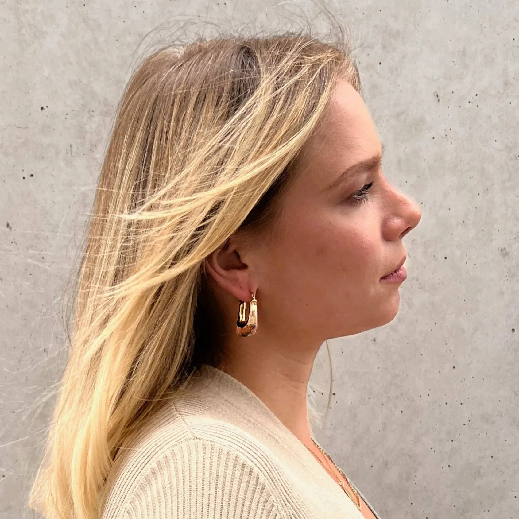 Love Local Jewelry | Searra Hoops - Pearl sold by Fort product image thumbnail 4