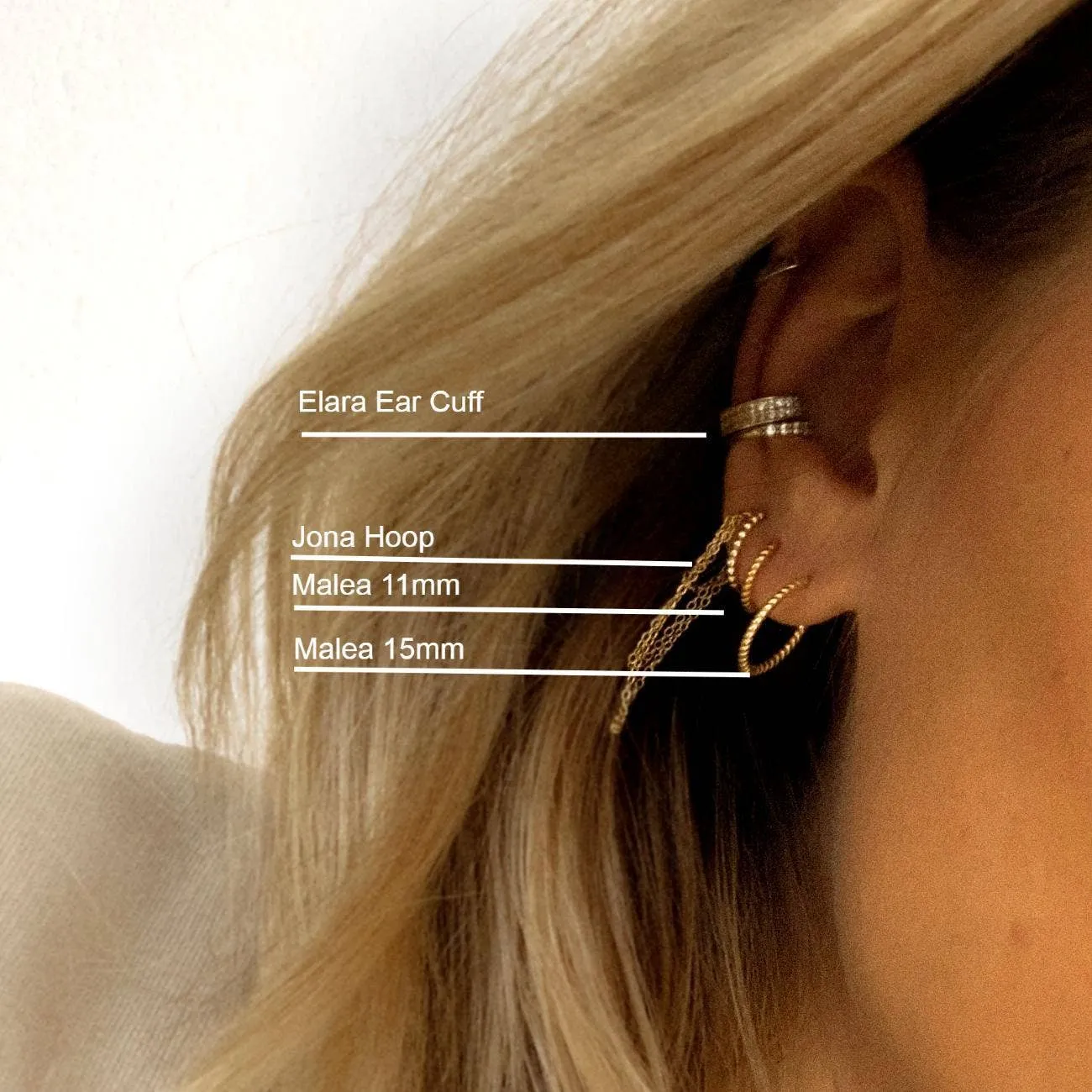 Love Local Jewelry | Malea Hoops 11mm - Silver sold by Fort product image thumbnail 3