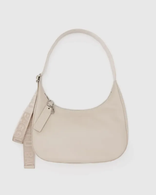Baggu | Medium Recycled Leather Crescent Bag - Stone sold by Fort