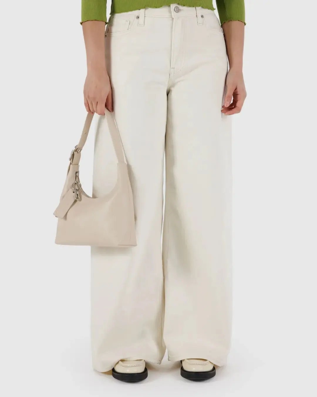 Baggu | Mini Recycled Leather Shoulder Bag - Stone sold by Fort product image thumbnail 2