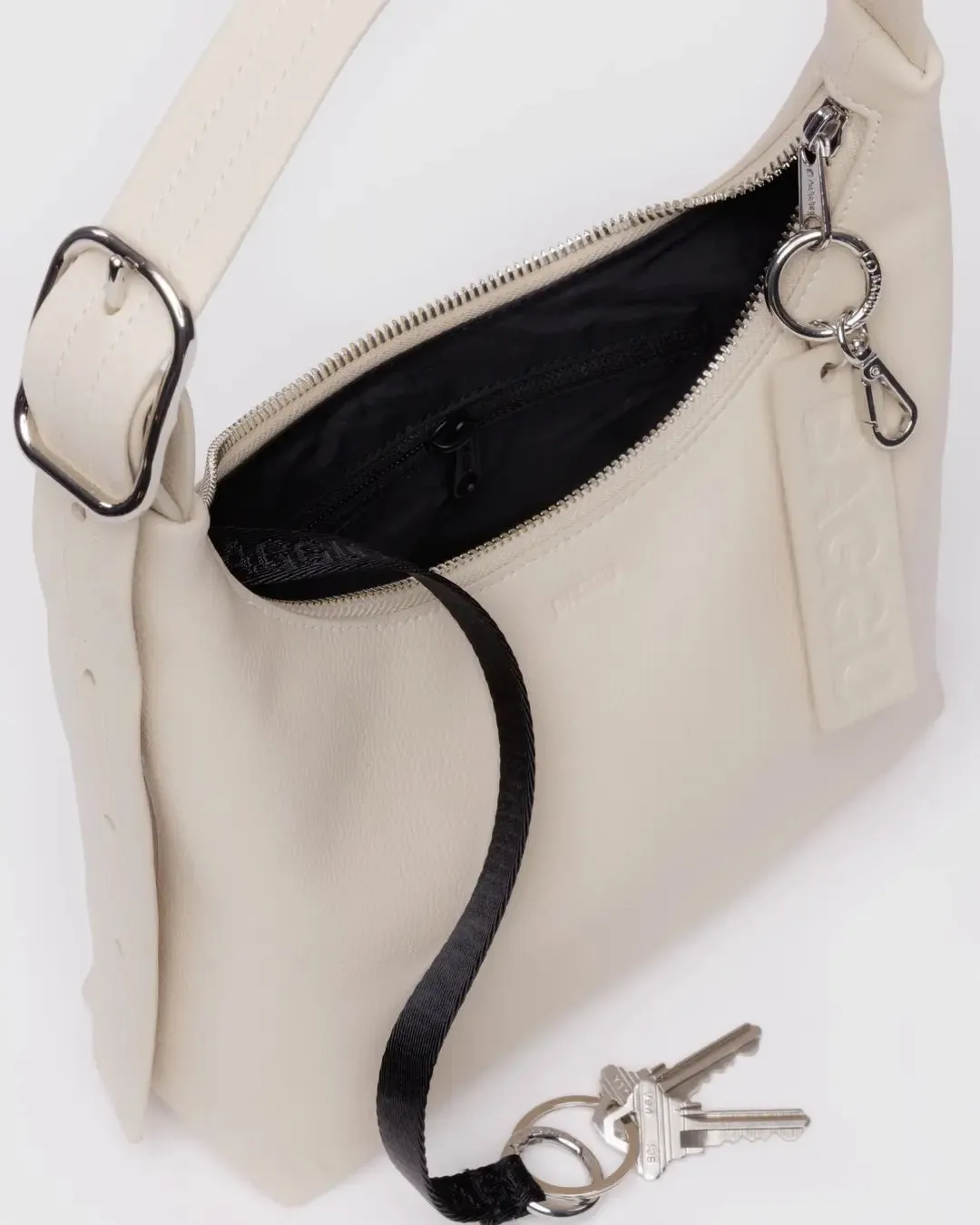 Baggu | Mini Recycled Leather Shoulder Bag - Stone sold by Fort product image thumbnail 3