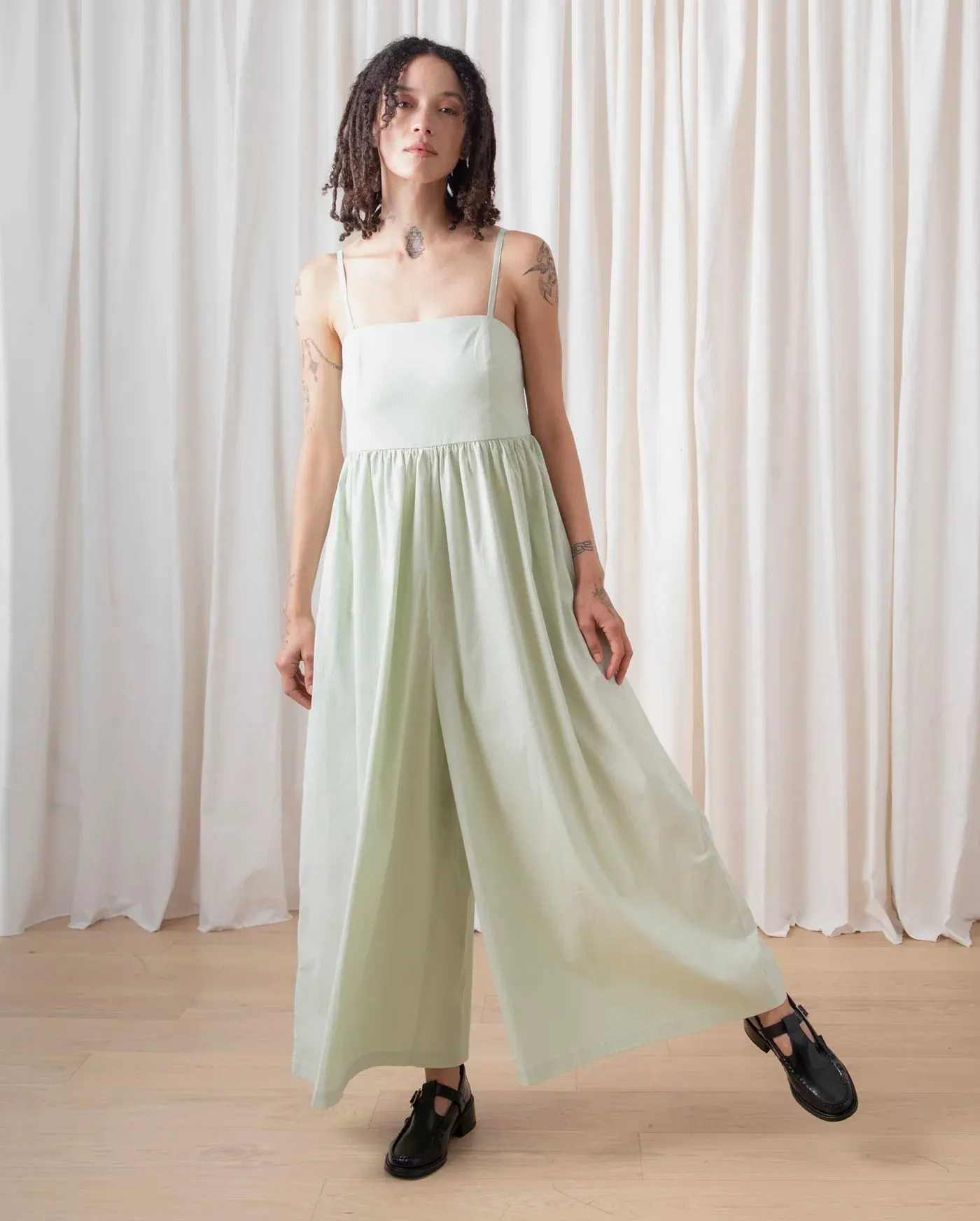 Ali Golden | Seersucker Full Jumper - Light Mint sold by Fort