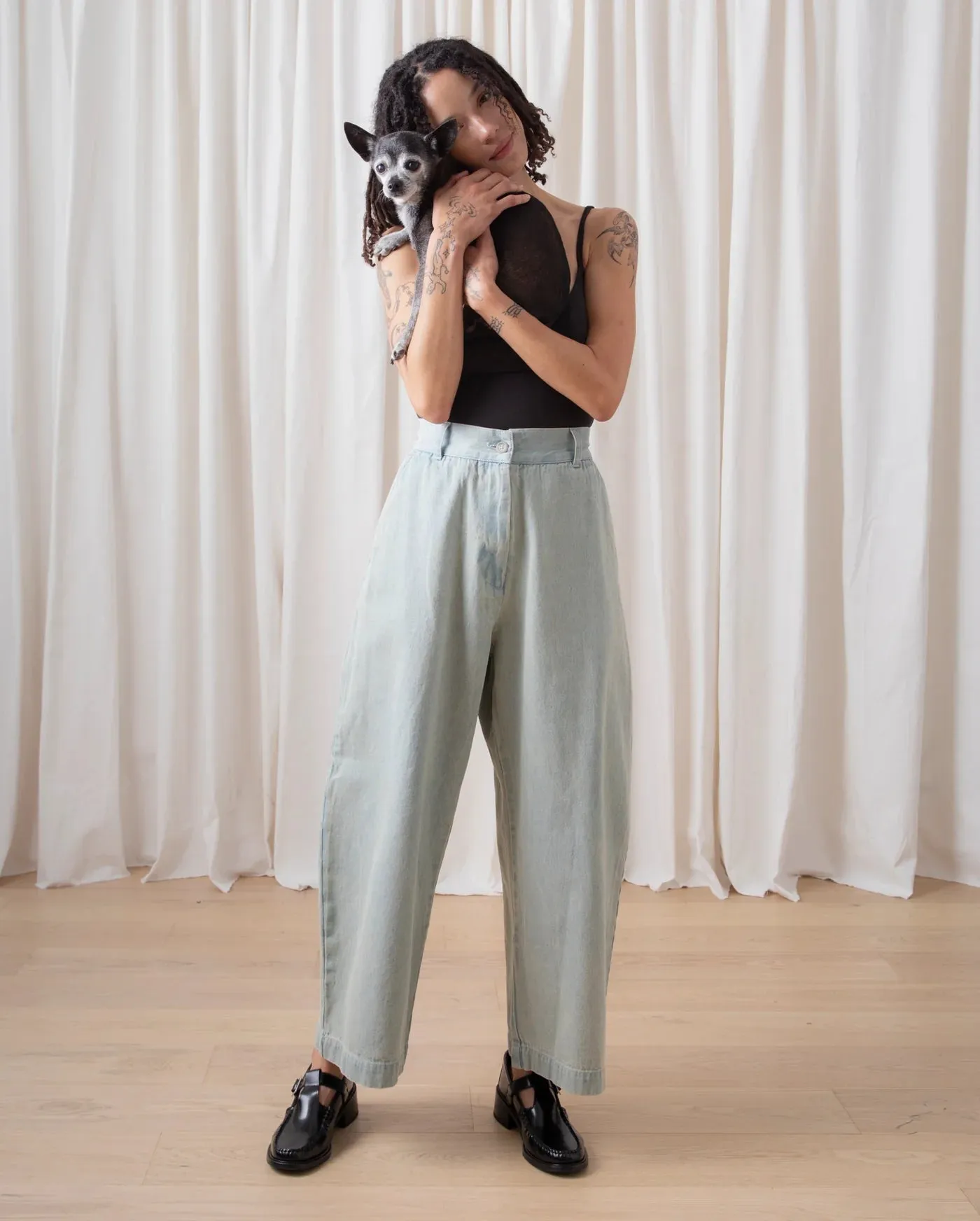 Ali Golden | Loose Barrel Pant - Light Denim sold by Fort product image thumbnail 2