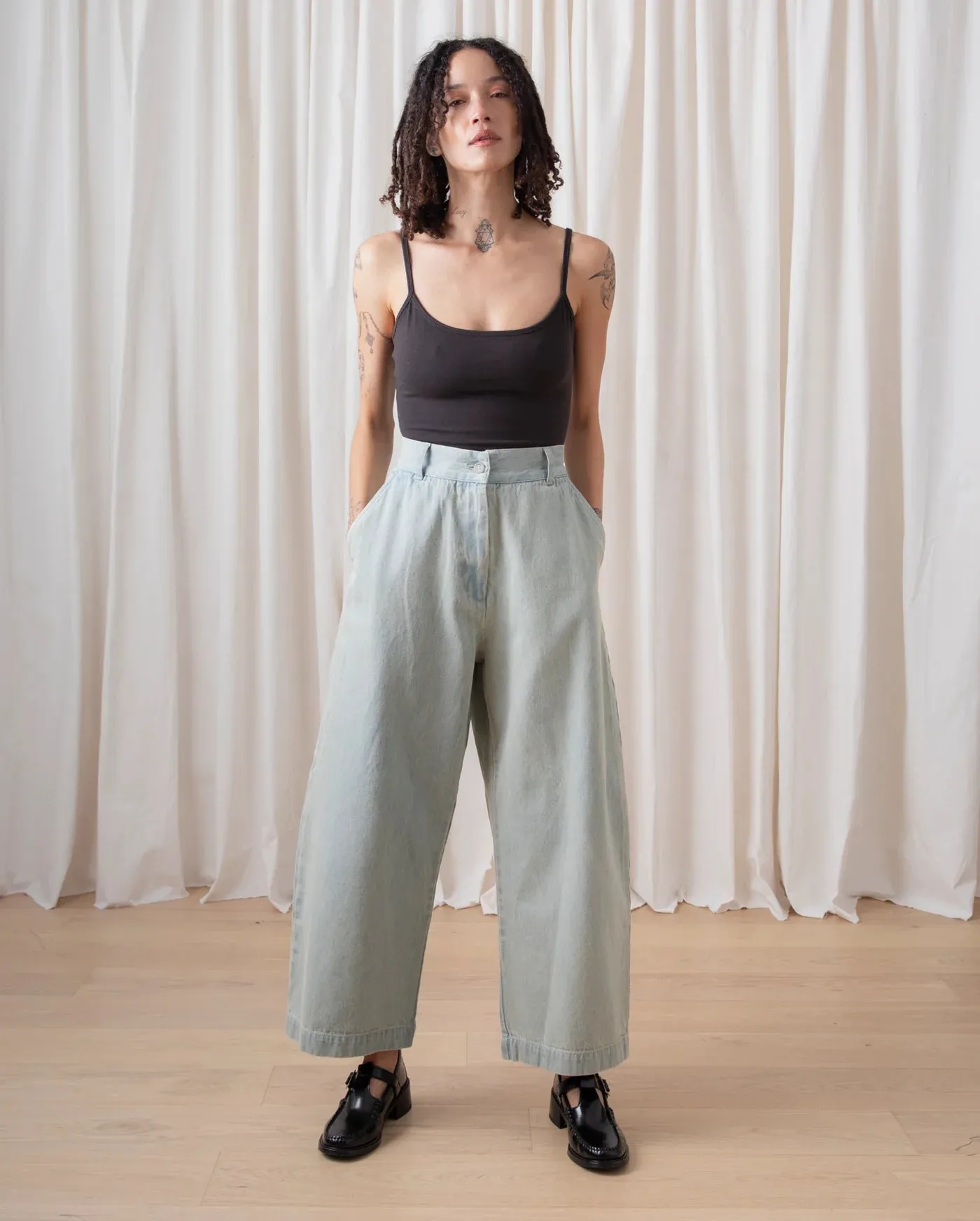 Ali Golden | Loose Barrel Pant - Light Denim sold by Fort product image thumbnail 3