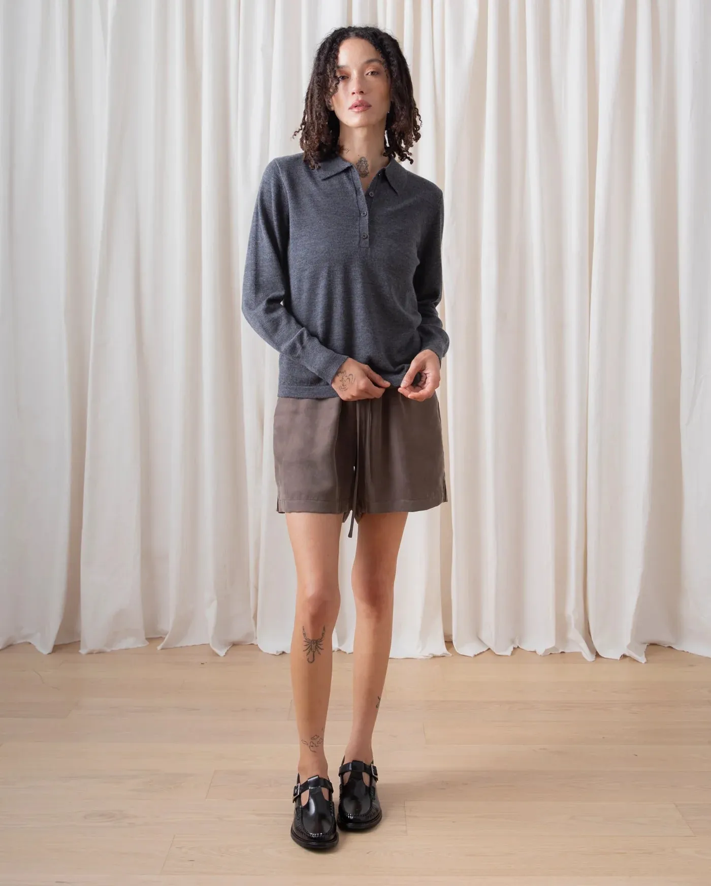 Ali Golden | New Polo Pullover - Charcoal sold by Fort product image thumbnail 3