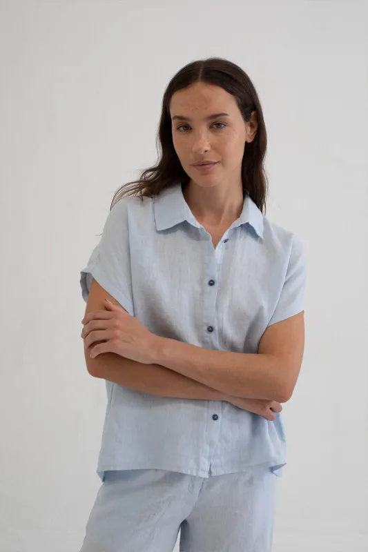 Mus & Bombon | Whitsun Shirt - Sky sold by Fort