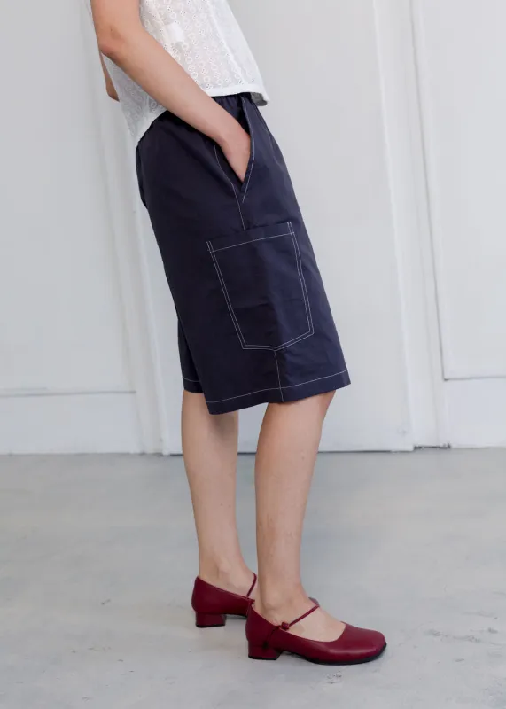 A Bronze Age | Blossom Shorts - Navy Twill sold by Fort