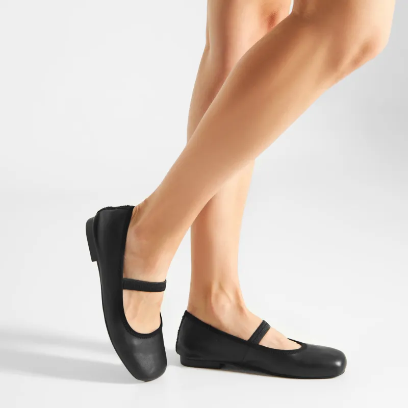 Woden | Cath L Flats - Black sold by Fort