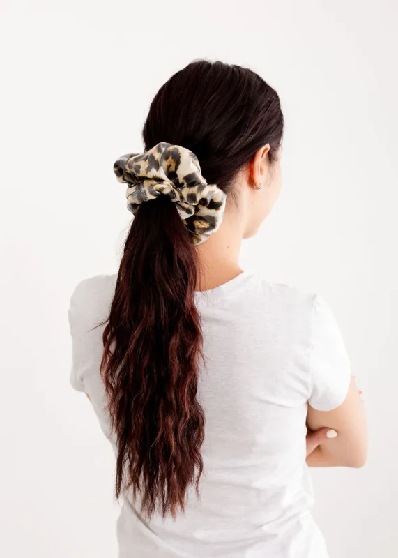 A Bronze Age | Oversized Organza Scrunchie - Leopard sold by Fort