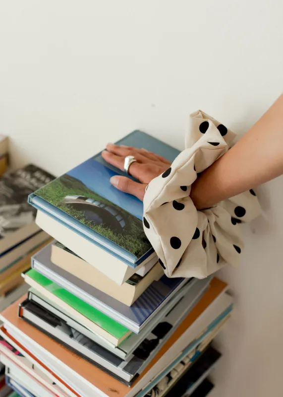 A Bronze Age | Oversized Cotton Scrunchie - Polka Dot sold by Fort