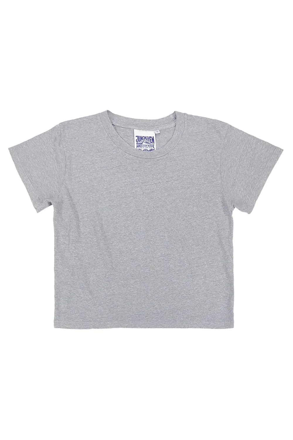 Jungmaven | Heathered Cropped Lorel Tee - Athletic Gray sold by Fort