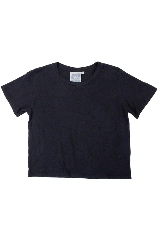 Jungmaven | Cropped Lorel Tee - Black sold by Fort