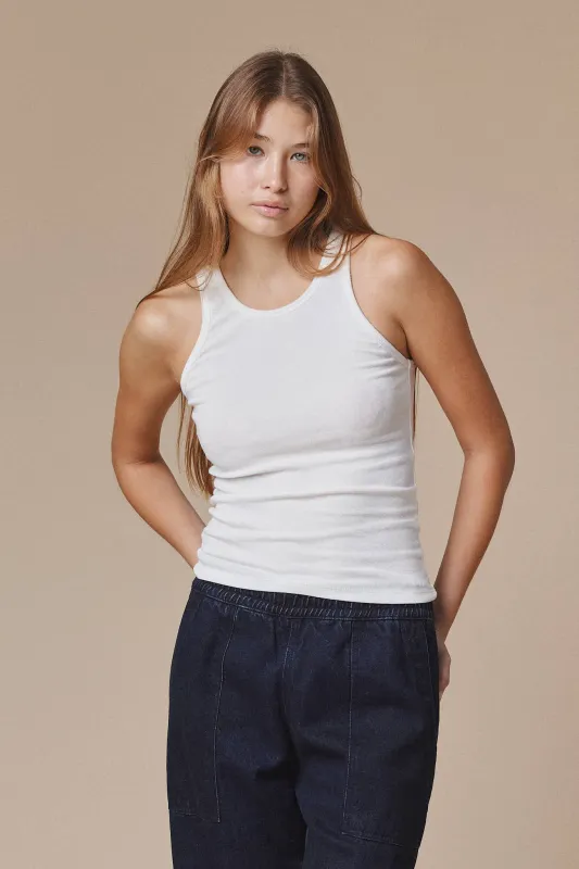 Jungmaven | Alta Tank - Washed White sold by Fort