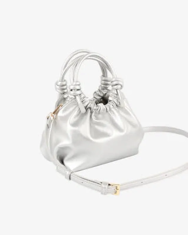 HVISK | Jolly Shiny Structure Bag - Silver Cloud sold by Fort