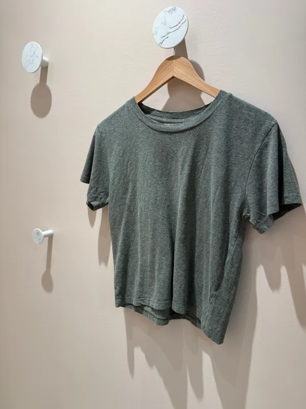 Jungmaven | Heathered Cropped Lorel Tee - Olive Green sold by Fort