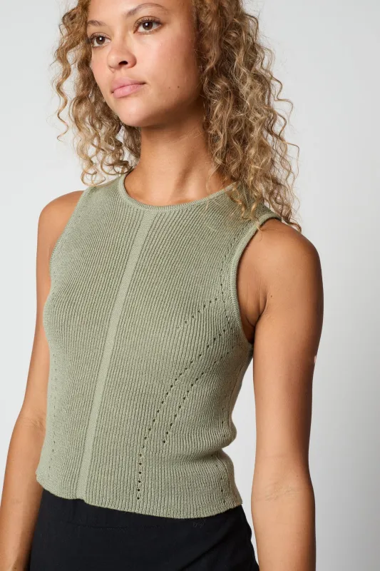 Atelier Delphine | HIGH GAUGE COMPACT TOP - Sage sold by Fort